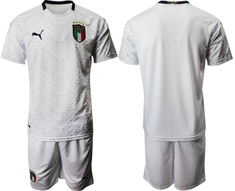 2021 Men Italy away  white soccer jerseys->italy jersey->Soccer Country Jersey